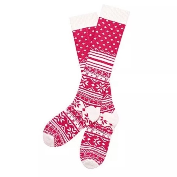 Victoria's Secret Knee-High Fair Isle Cashmere Blend XS/S shoe size 5-7.5 NEW - Picture 1 of 4
